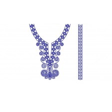 African Neck Chain Stitch look Embroidery 23064 African Neck Chain Stitch look Embroidery 23064