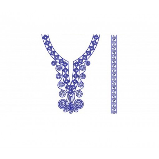 African Neck Chain Stitch look Embroidery 23064 African Neck Chain Stitch look Embroidery 23064