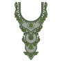 Ornate Baroque Floral Neckline Embroidery Design