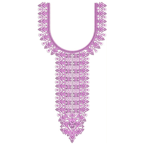Chikankari Neck Embroidery Design