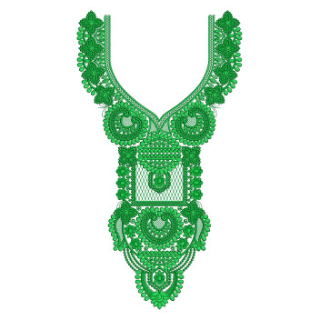 Regalia Neck Embroidery Design