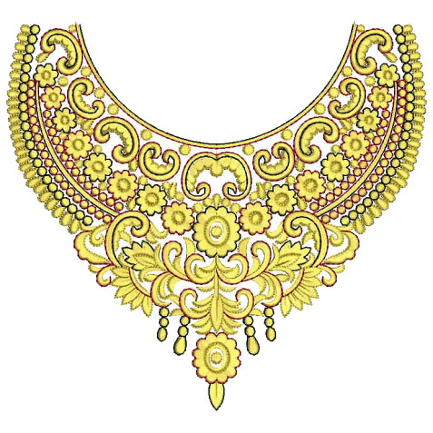 Antique Embroidery Neck Design 25974
