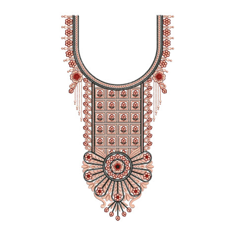 Arabian Kaftan Embroidery Neck Design