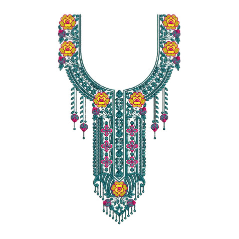 Arabian Neck Embroidery Design