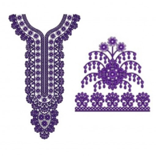 Beautiful Front Suits Neck Embroidery Design 17168 Beautiful Front Suits Neck Embroidery Design 17168