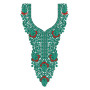 Ornate Rococo Floral Neckline Embroidery Design