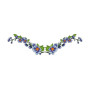 Elegant Blue Floral Neck Embroidery Design