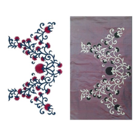 Bohemian Embroidery Neck Design 15745