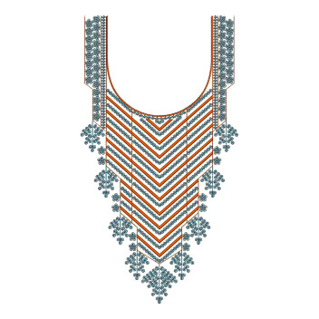 Boho Blue Sequins Neck