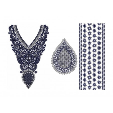 Bollywood Bachwear Dress Embroidery Design