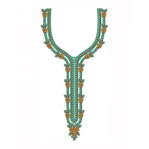 Churidar Neck Embroidery Pattern