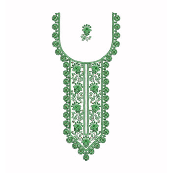Churidar Neck Thread Work