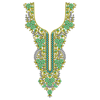 Serpentine Neck Embroidery Design