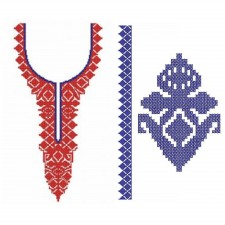 Cross Stitch Neck Embroidery Design 18375 Cross Stitch Neck Embroidery Design 18375