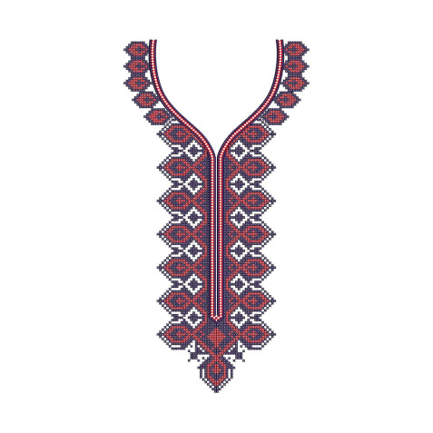 Cross Stitch Neck For Ukraninan Suit