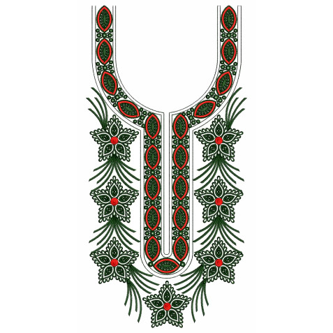 Dress Neck Embroidery Designs 25579