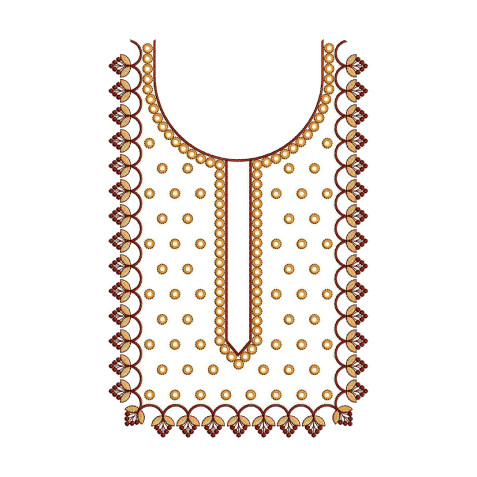Embroidery Suit Neck Design