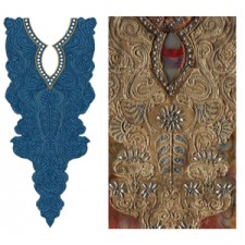 Embroidery Designer Neck Suit 15217 Embroidery Designer Neck Suit 15217