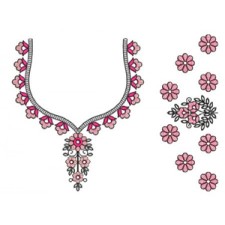 Embroidery Ethnic Sun Neck Design 21418 Embroidery Ethnic Sun Neck Design 21418