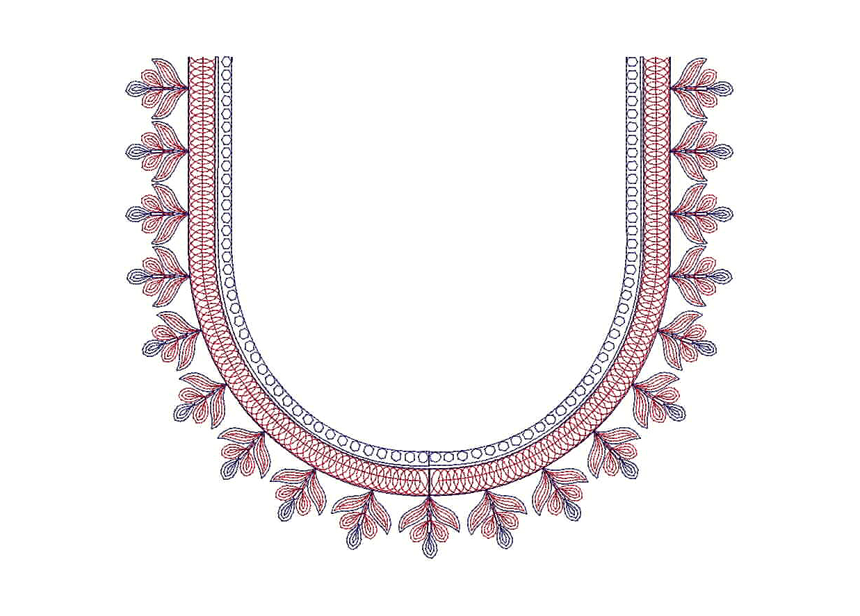 Embroidery Neck Designs For Churidar