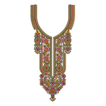 Embroidery Burka Neck Design