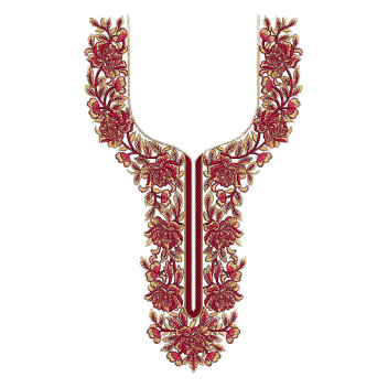 Embroidery Design Burqa Neck