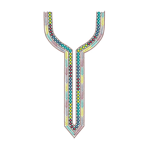 Embroidery Neck For Round Neck Top