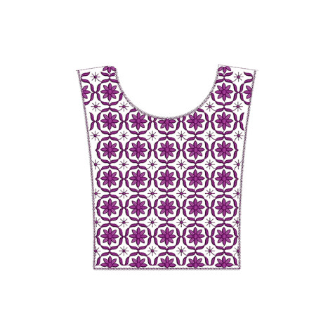 Repeating Flowers Embroidery Design
