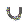 Floral Boat Neck Embroidery Design