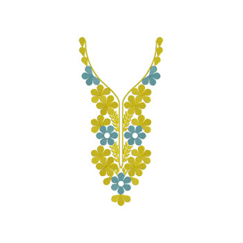 Floral Kurti Neck Embroidery