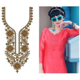 Fringe Kimono Embroidery Neck Design