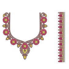 Full Set Cording Neck Embroidery Design Full Set Cording Neck Embroidery Design