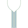 Geometric Diamond Placket Neckline Embroidery Design