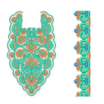 Girls Kameez Salwar Embroidery Neck Design