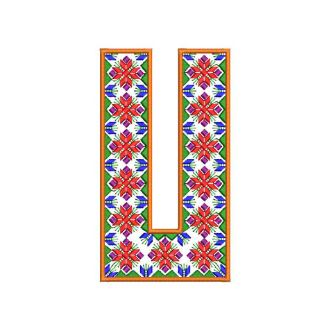 Large-Scale Floral Embroidery Design