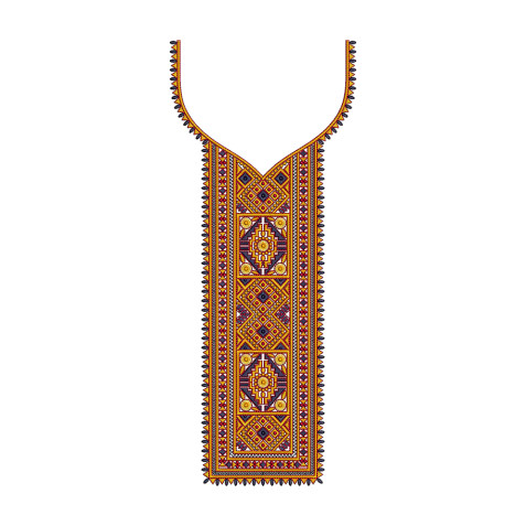 Inidan Traditional Embroidery Neck