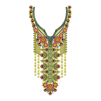 Islamic Arabic Neck Embroidery Design