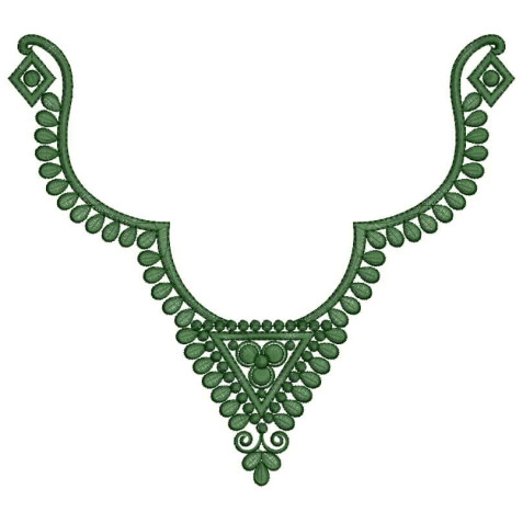 Teardrop Harmony Neck Embroidery Design