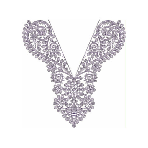 Twilight Bloom Arc Embroidery Design