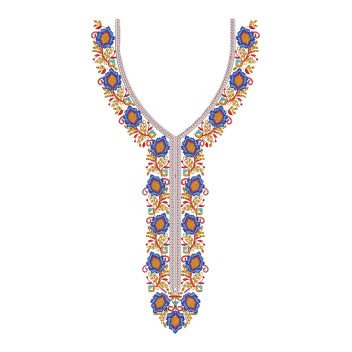 The Imperial V-Neck Embroidery Design