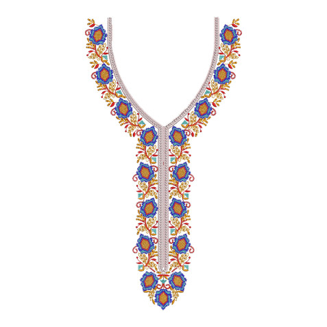 The Imperial V-Neck Embroidery Design