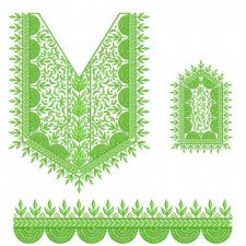 Elegant Floral Neck and Sleeves Embroidery Design Elegant Floral Neck and Sleeves Embroidery Design