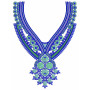 Peacock Plunge Embroidery Design