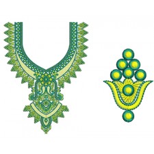 Little Circles Design In Neck Embroidery 24442 Little Circles Design In Neck Embroidery 24442