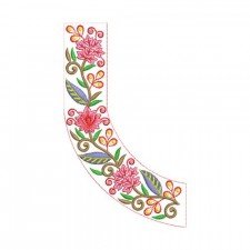 Long Floral Neckline Embroidery Design Long Floral Neckline Embroidery Design