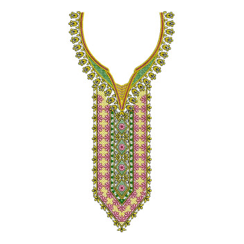 Long Salwar Neck Embroidery