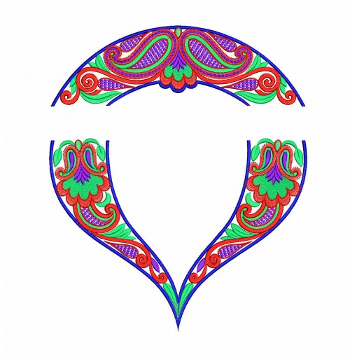 Neck & Back Embroidery Design 2460