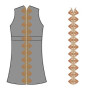 Ornate Medallion Placket Embroidery Design