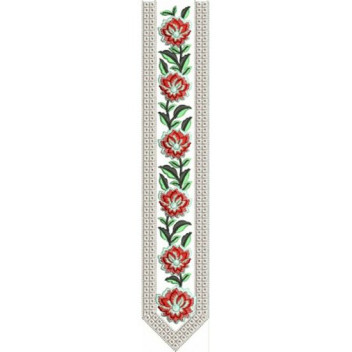Framed Lotus Vine Embroidery Design