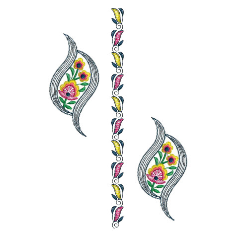 Neck Embroidery Kurti